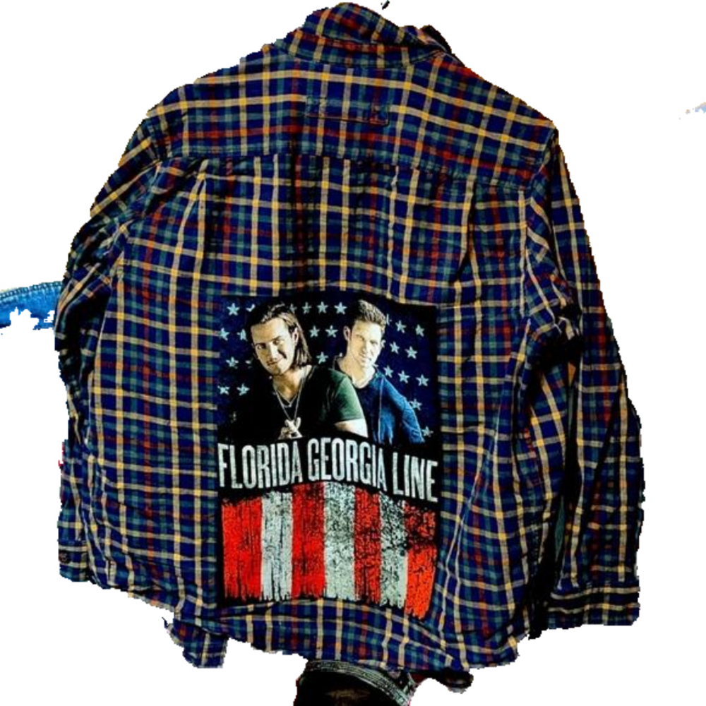 Upcycled flannel Florida, Georgia line